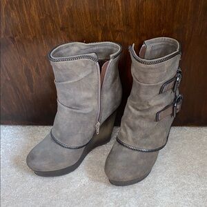 Not Rated Wedge Booties - US size 7